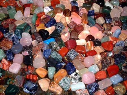 An assortment of Tumbled Stones